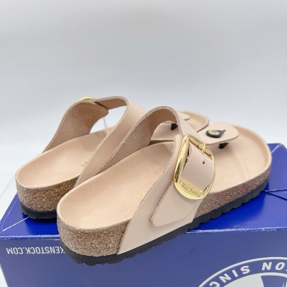 Birkenstock Gizeh Big Buckle Natural Leather Patent High Shine Light Rose EU 36 - Picture 6 of 12